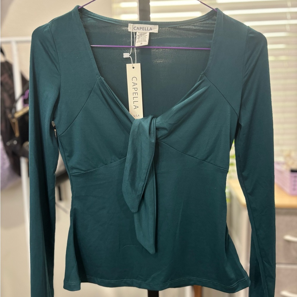 Teal Long Sleeve Women's Top